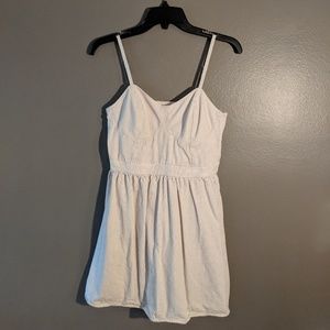 Mossimo White & Tan Striped Summer Dress